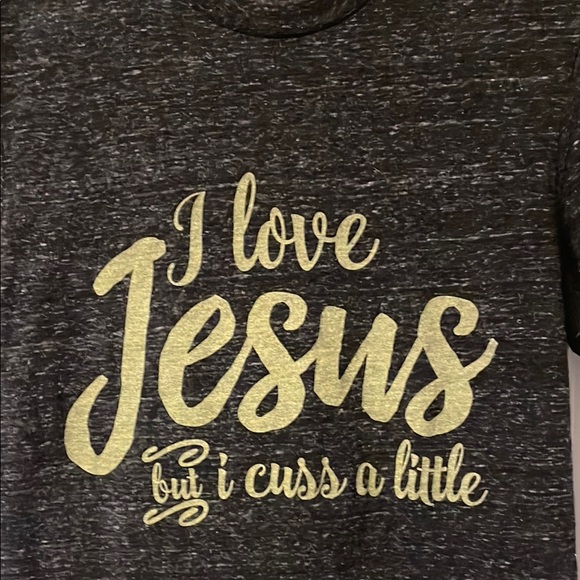 Jesus Heather Gray Graphic T-Shirt - Picture 3 of 4